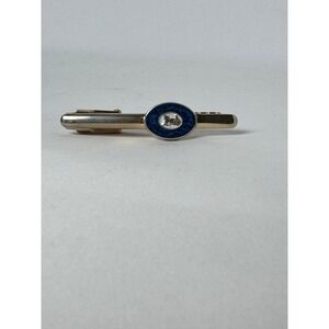 Vintage  CELINE Paris Navy Blue Enamel Carriage Horse Tie‎ Clip Clasp